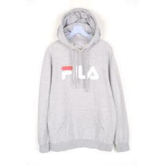 FILA フィラ フリースパーカー 国旗ワッペン 刺繍ビッグロゴ ゆるダボ 