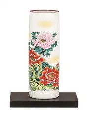 九谷焼いわたや 6号花瓶･牡丹(台付) K9-1313