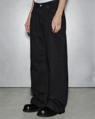 MENES Solid Black Super Baggy Jeans M - メルカリ