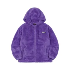 NERDY ファー ジャケット フーディー ダウン ヴィンテージ ファー フラッフィー PURPLE パープル