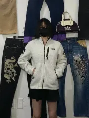 THE NORTH FACE ザノースフェイス 白 ブラウン フリース フリースジャケット xsのサムネイル