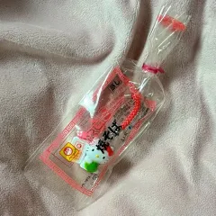 新品 レトロキティー キティーストラップ マルちゃんコラボ 35周年 ライトグリーン ハローキティ キーホルダー