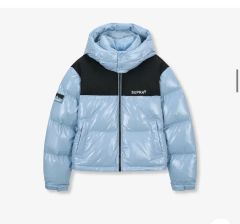 KENZO ロゴワッペンメタリックフーデッドダウンジャケット - メルカリ