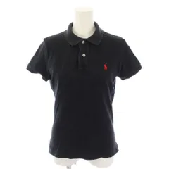 ポロ ラルフローレン POLO RALPH LAUREN THE SKINNY POLO ポロシャツ L 黒 ブラック 半袖 ポロカラー ロゴ刺繍 /KG