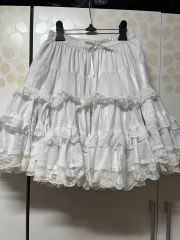 メタモルフォーゼ オーガンジーフリルパニエ ホワイト ロリィタ 白