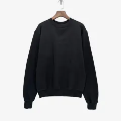 (S) Champion メンズ ブラック 無地 スウェット