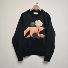 Acne Studios アクネストゥディオズ レディース フローラル プリント 起毛 スウェット ブラック(XS)のサムネイル