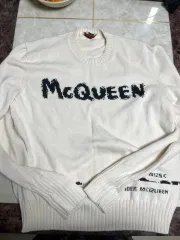Alexander McQueen アレキサンダー・マックイーン ロゴ グラフィティ スウェットニット クリーム XLのサムネイル