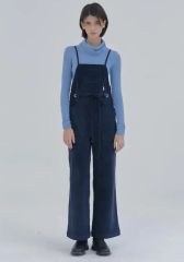 Yori 新品タグ付き ベルベットサロペット ブルー - メルカリ