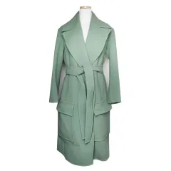 Celine セリーヌ ミントグリーン ウール混 ベルト付き コート 66のサムネイル