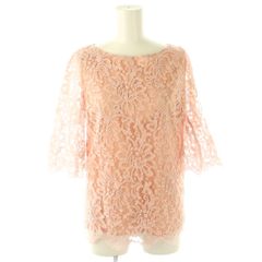 Blumarine ブルマリン 長袖ブラウス リボン レース イタリア製 紺色