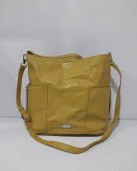 試着程度❣️Bag Liore 高級革パイソン❣️ショルダーバッグ イエロー 