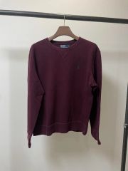 極美品Polo Ralph Lauren バーガンディ クルーネック トレーナー 