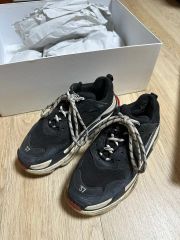 バレンシアガ Triple S 27cm ブラック レッド ダストバッグ 付属品
