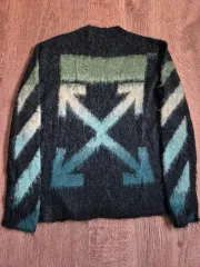 オフホワイト オフホワイト 19fw ディアゴナル ブラッシュド モヘア ウール ニットのサムネイル