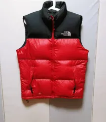 L THE NORTH FACE ザノースフェイス ヌプシ ダウンベスト 700 レッド335