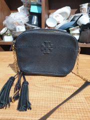 TORY BURCH ショルダーバッグ ブラック タッセル付き - メルカリ