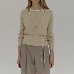 laubeblanc Pleats Cache-coeur Knit Tops - メルカリ