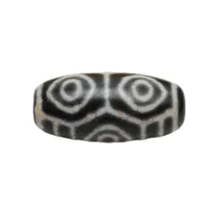 [OVER-9] 龍眼天珠 チベット 天珠 黒 龍紋天珠 老玉髄天珠 瑪瑙 カルセドニー 20ｍｍのサムネイル