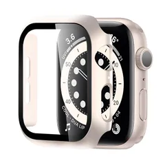 BELIYO Apple Watch ケース 44mm 対応 アップルウォッチ カバー 一体型 Apple Watch カバー 全面保護 二重構造 アップルウォッチ ケース PC素材 日本旭硝子材 キズ防止 軽量 強化ガラス Apple Watch Ser 1