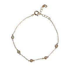 まま様専用 美品 18k ゴールド ブレスレット ブルートパーズの石付き