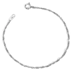 [SPERANZA] 純プラチナ スクリュー ブレスレット 17cm 1.5mm幅 Pt999 造幣局検定マーク入り プラチナ チェーンのサムネイル