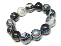 [HINRYO] 58527 16mm 特級 黒天眼石 ブレスレット 内径17cm ポーチ付き 天然石 パワーストーン