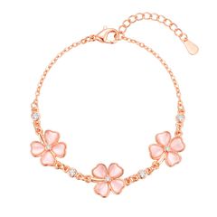 天然モルガナイト 桜モチーフ かわいい S925銀 18KGP ブレスレット 