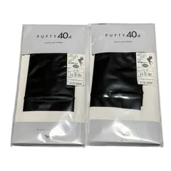 Tabio PUFTY 40d レギンス 10分丈 M-L 黒 ブラック 2足セット 日本製 40デニール マチ付 吸湿 静電防止のサムネイル