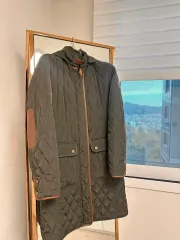 ラルフローレン キルティング ロングコート カーキのサムネイル
