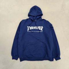THRASHER プルオーバーパーカー ブルー XL - メルカリ