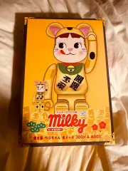 招き猫 ペコちゃん BE@RBRICK(ベアブリック) 400% 100% ゴールド セットのサムネイル