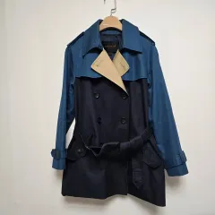 COACH コーチ レディース ショートトレンチコート ブルー&ブラック (M)のサムネイル