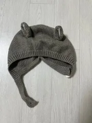 赤ちゃん帽子 クマ起毛ニットハット