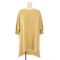 セオリー Theory Dry Cotton Karenia HS ドライコットンハーフスリーブニット 半袖 クルーネック ワンカラー S 黄色 イエロー 01-2101730 /BB