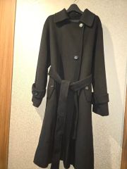 銀座MAGGY ブラック ロングコート サイズ38 M相当 - メルカリ