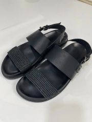エルメスHERMESリフレックス レザーサンダル パンチングロゴ ブラック 