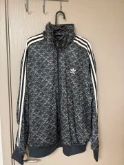 極美品【高級感抜群モノグラム】 adidas トラックジャケット ジャージ