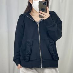 HYPE-09 double zip frill hoodie gray - メルカリ