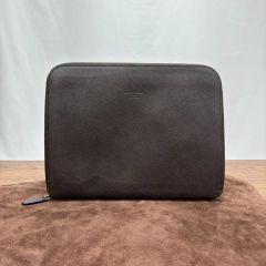 スマイソン 二層式 レザー 革 セカンドバッグ クラッチバッグ 