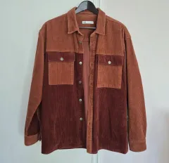 新品 ZARA メンズ コーデュロイ シャツジャケット XL