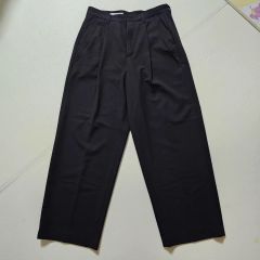 Giorgio Armani Black 2tuck Wide Trousers - メルカリ