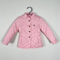 GUESS / 状態良し ピンク キルティング ダウン アウター キッズ 110 / ラデンのサムネイル