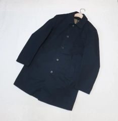 美品】RALPH LAUREN ステンカラーコート ゴム引き風 ネイビー 5f 