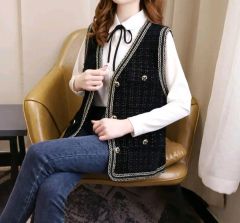美品 フレイアイディー 定価4万 GIOLICA ツイードジレ 金ボタン 黒 M 美品 フレイアイディー 定価4万 GIOLICA ツイードジレ 金ボタン 黒 M