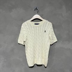 Ralph Lauren 半袖ニットセーター アイボリー Lサイズ - メルカリ