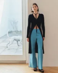 レクト-ニッロングカーディガン(ネイビー)新品-Sサイズ