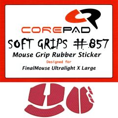 Corepad Soft Grips FinalMouse Ultralight X Large Tiger (L)用グリップテープ 1set ソフトポリマーラバー【国内正規品】 (Red)