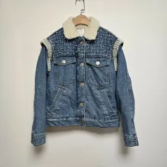 サンドロ パール デニム シェルパ ジャケット (XS)のサムネイル