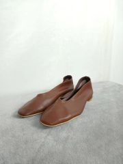 ADAM ET ROPE' ソフトスクエアフラットシューズ ダークブラウン24